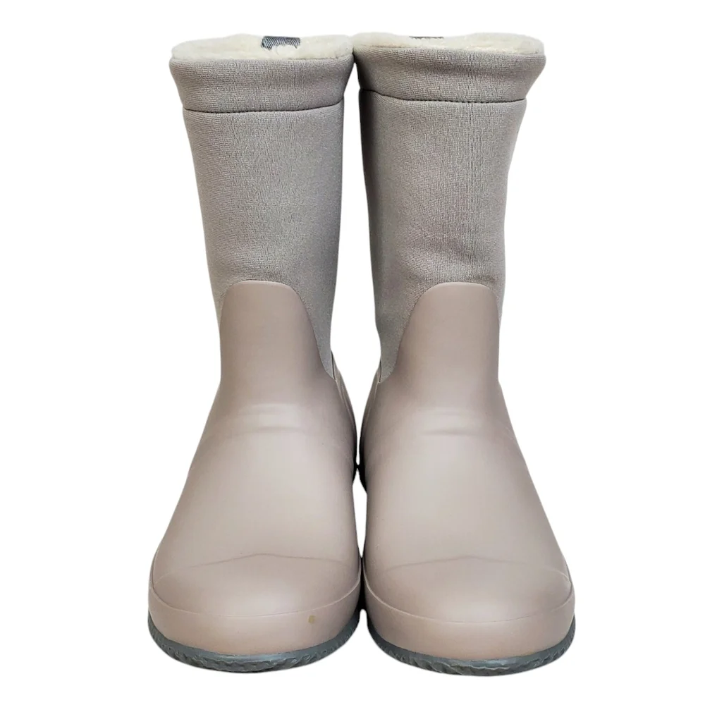 NWT Hunter original insulated roll top sherpa rain boots gray winter outdoor